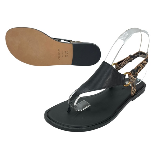 Vince Pharis Leather Womens Slingback Thong Sandals Size 7.5M - Picture 10 of 12